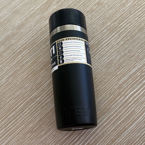YETI RamblerTravel Bottle 16oz With Leakproof Commuter Cap Black Tumbler Cup Mug - Picture 12 of 12